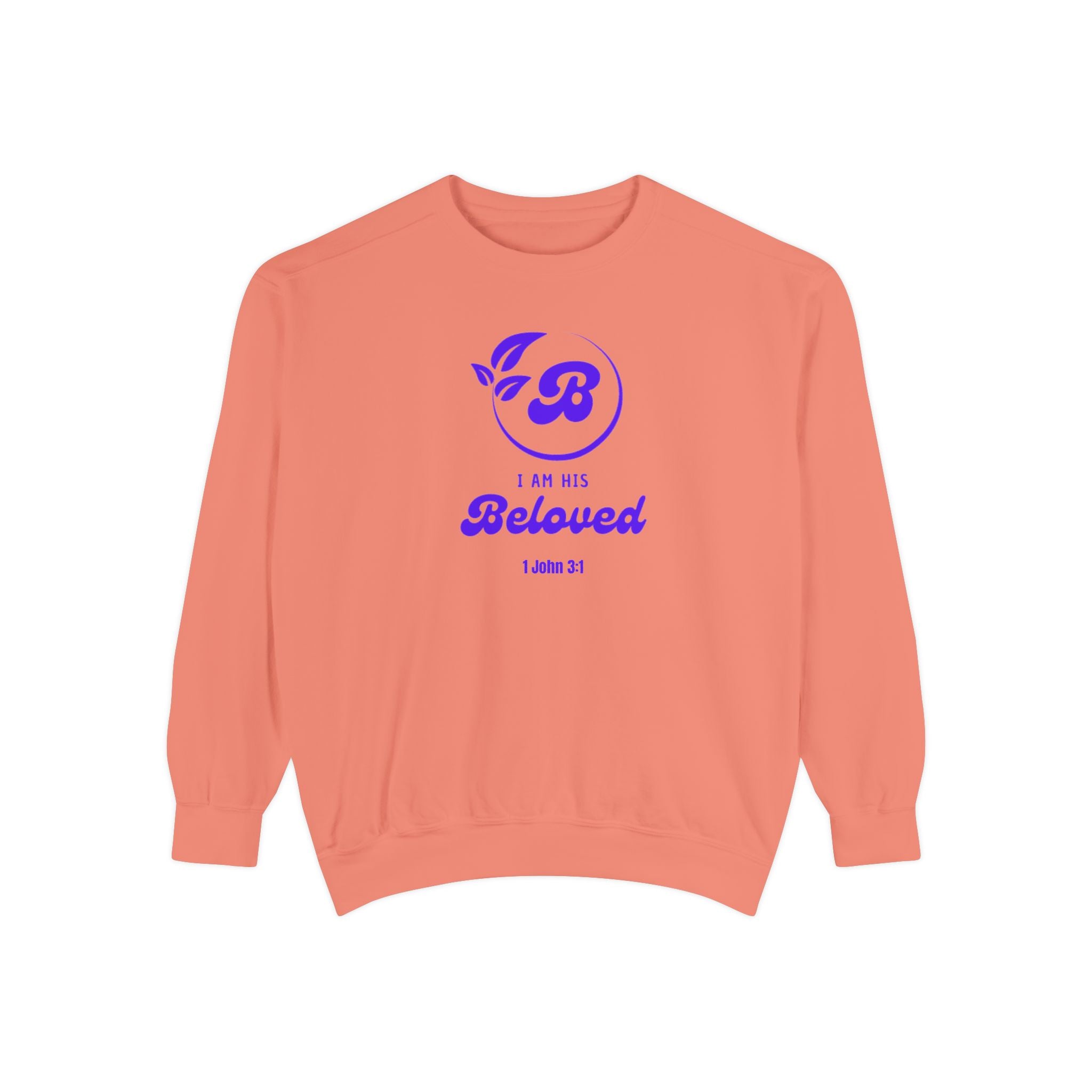 I am His Beloved Retro Garment-Dyed Sweatshirt